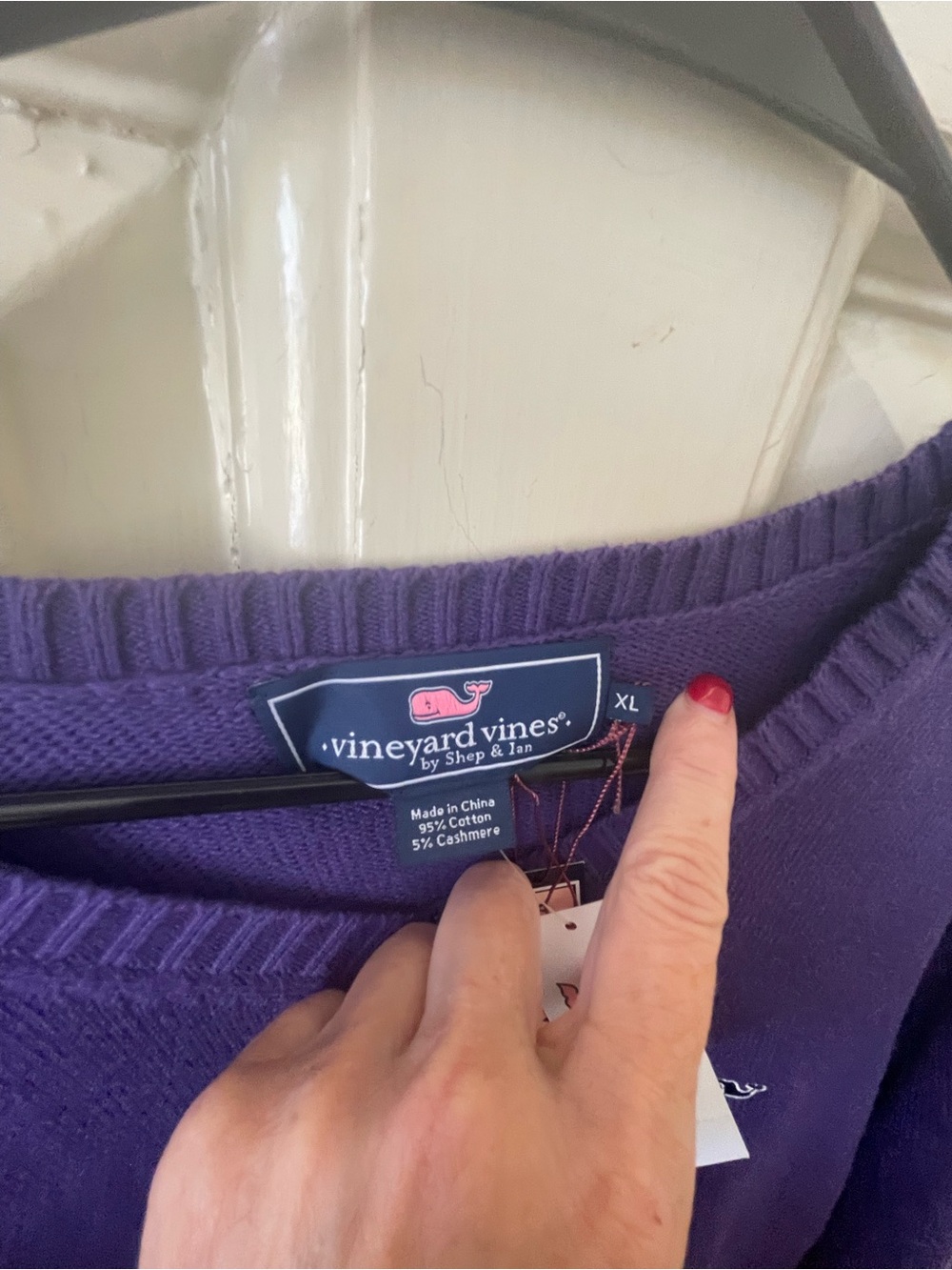 Vineyard Vines Men’s Purple Crewneck Sweater - Picture 7 of 7